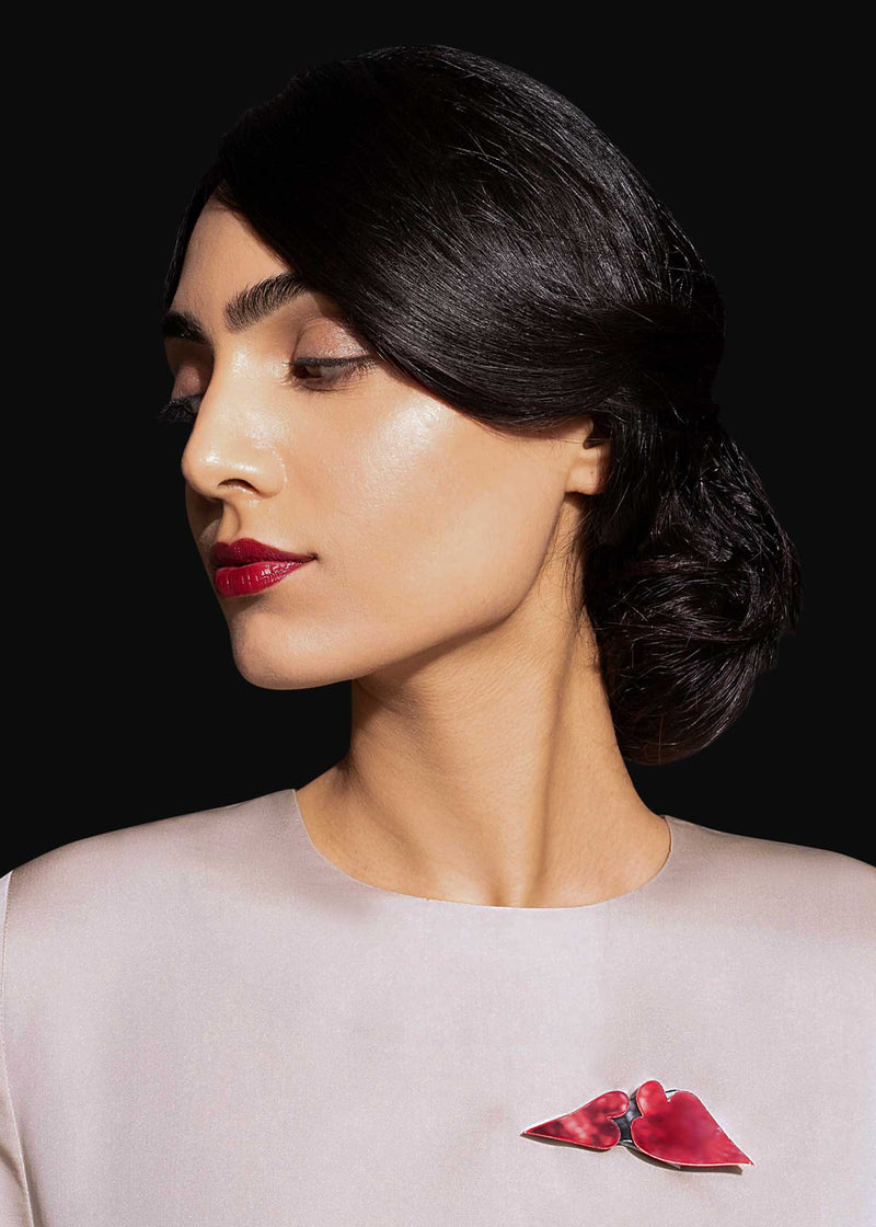 Tatty Devine Lovers' Lips Brooch