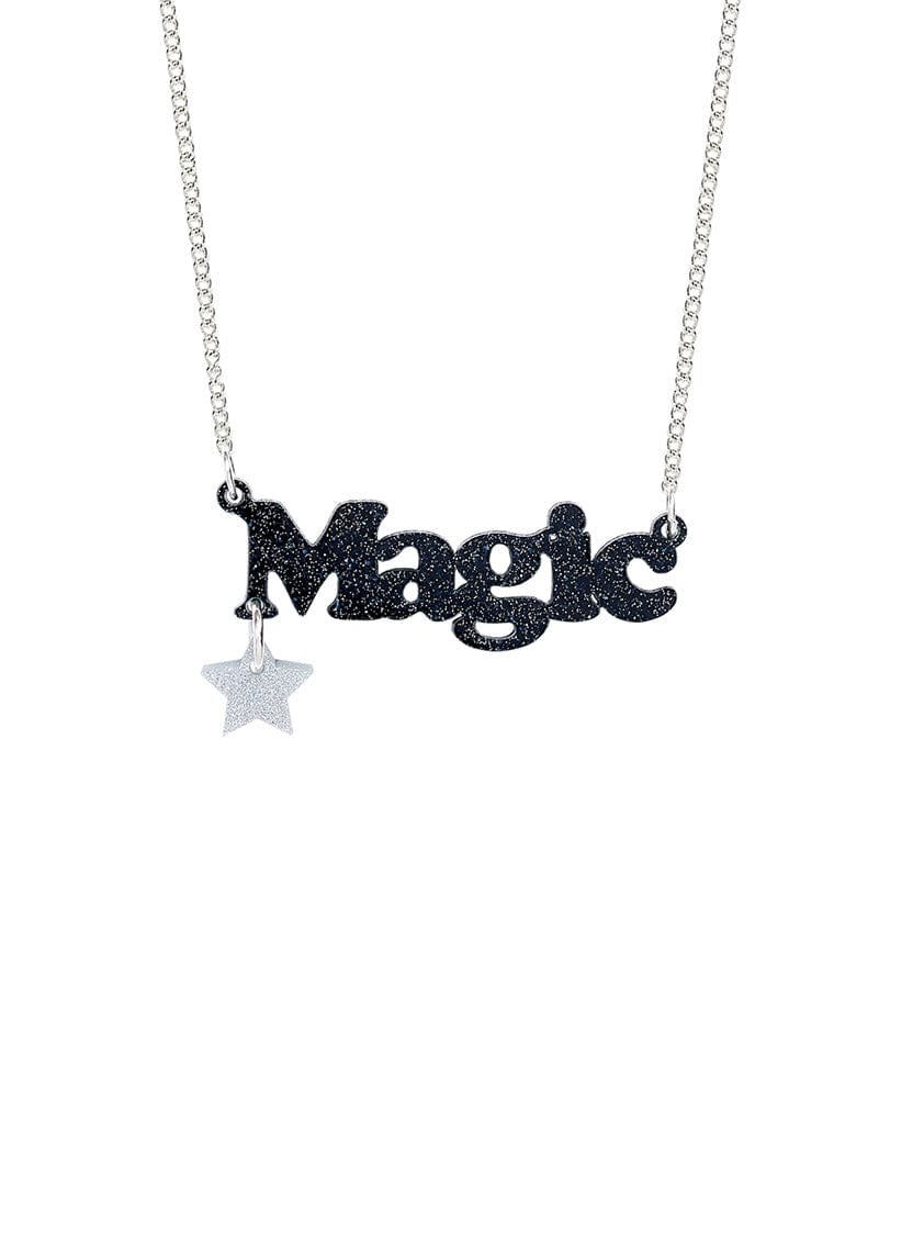 Tatty Devine Magic Necklace - Black Glitter
