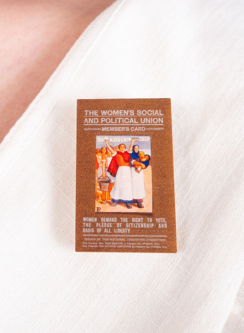 Suffragette Member's Card Brooch