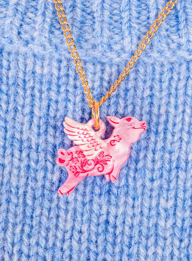 Mini Pigs Might Fly Pendant