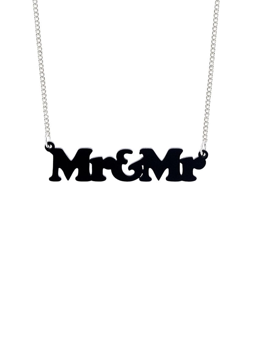 Tatty Devine Mr And Mr Necklace - Recycled Black