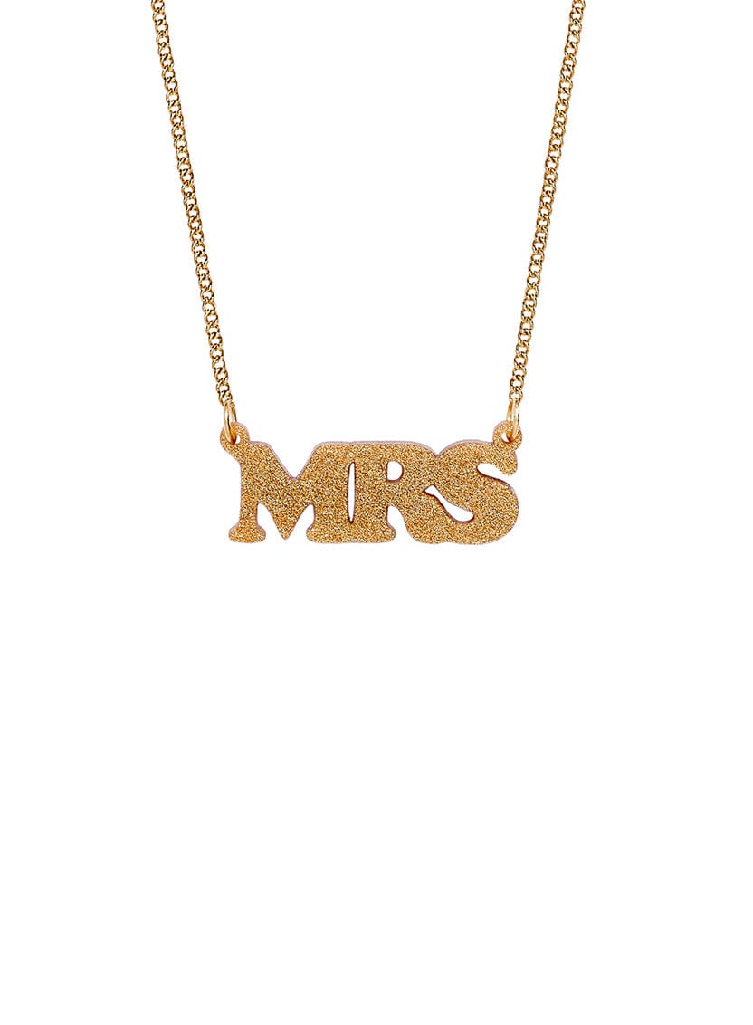 Tatty Devine Mrs Necklace - Gold Dust