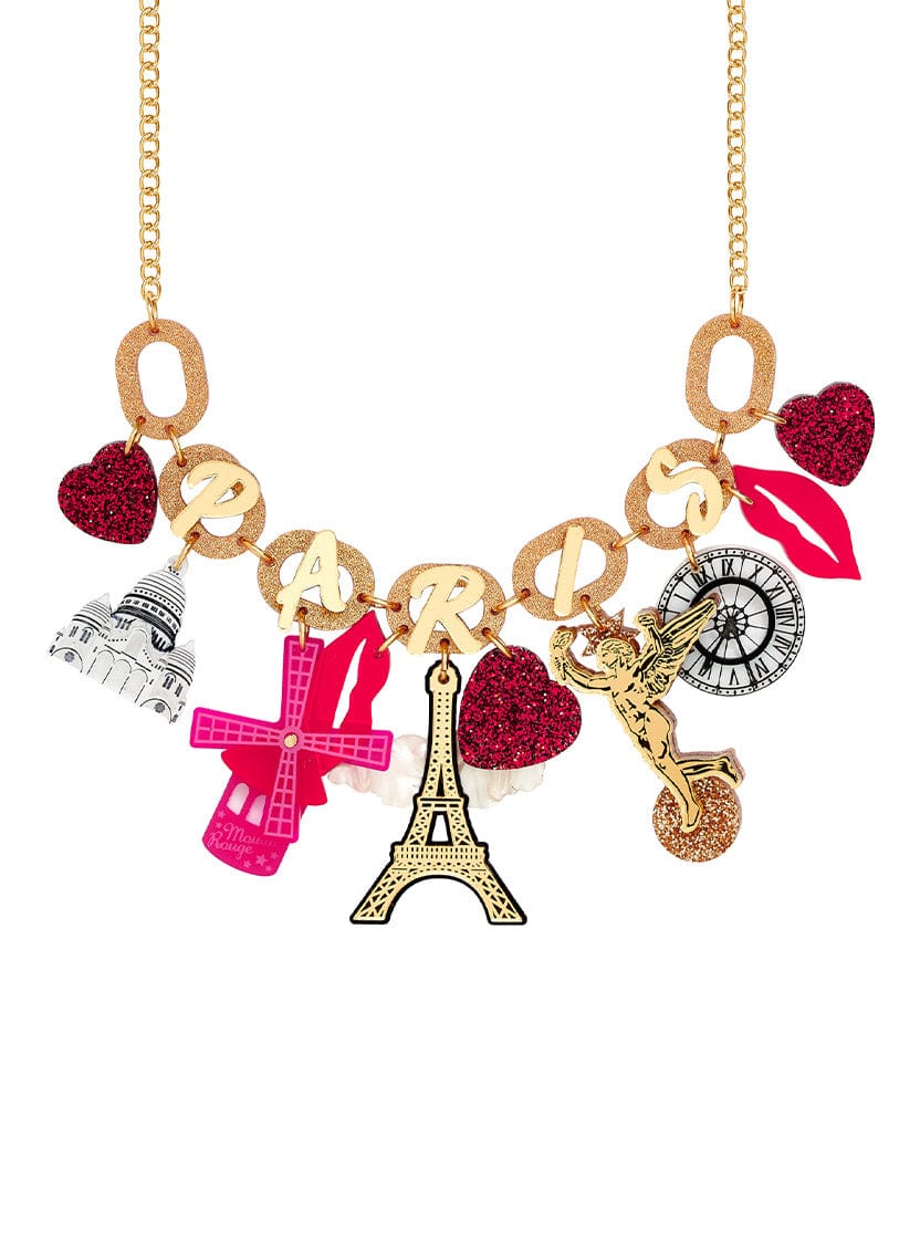 Tatty Devine Paris Love Affair Charm Necklace