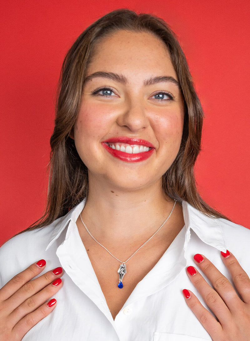 Pen Nib Pendant - Silver