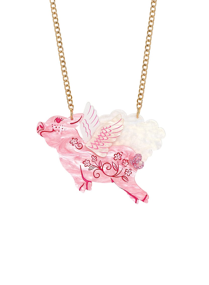 Tatty Devine Pigs Might Fly Necklace