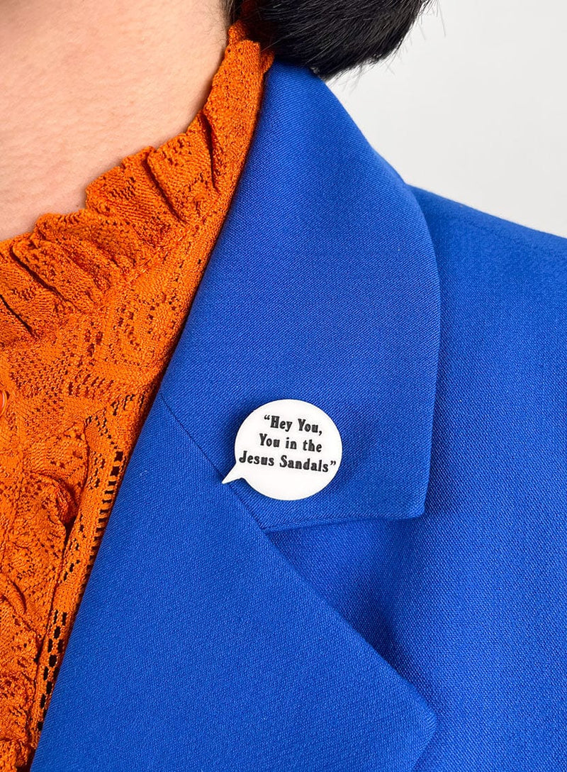 Tatty Devine x Pulp Pulp Speech Bubble Brooch - Hey You
