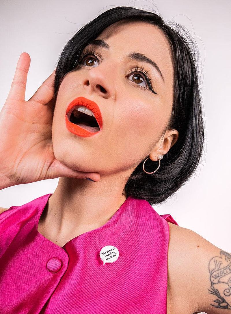 Tatty Devine x Pulp Pulp Speech Bubble Brooch - The Future's Owned
