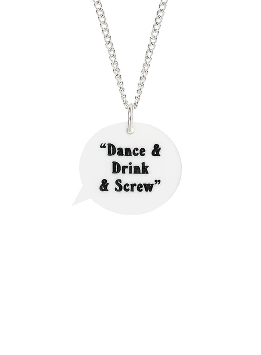 Tatty Devine x Pulp Pulp Speech Bubble Necklace - Dance and Drink