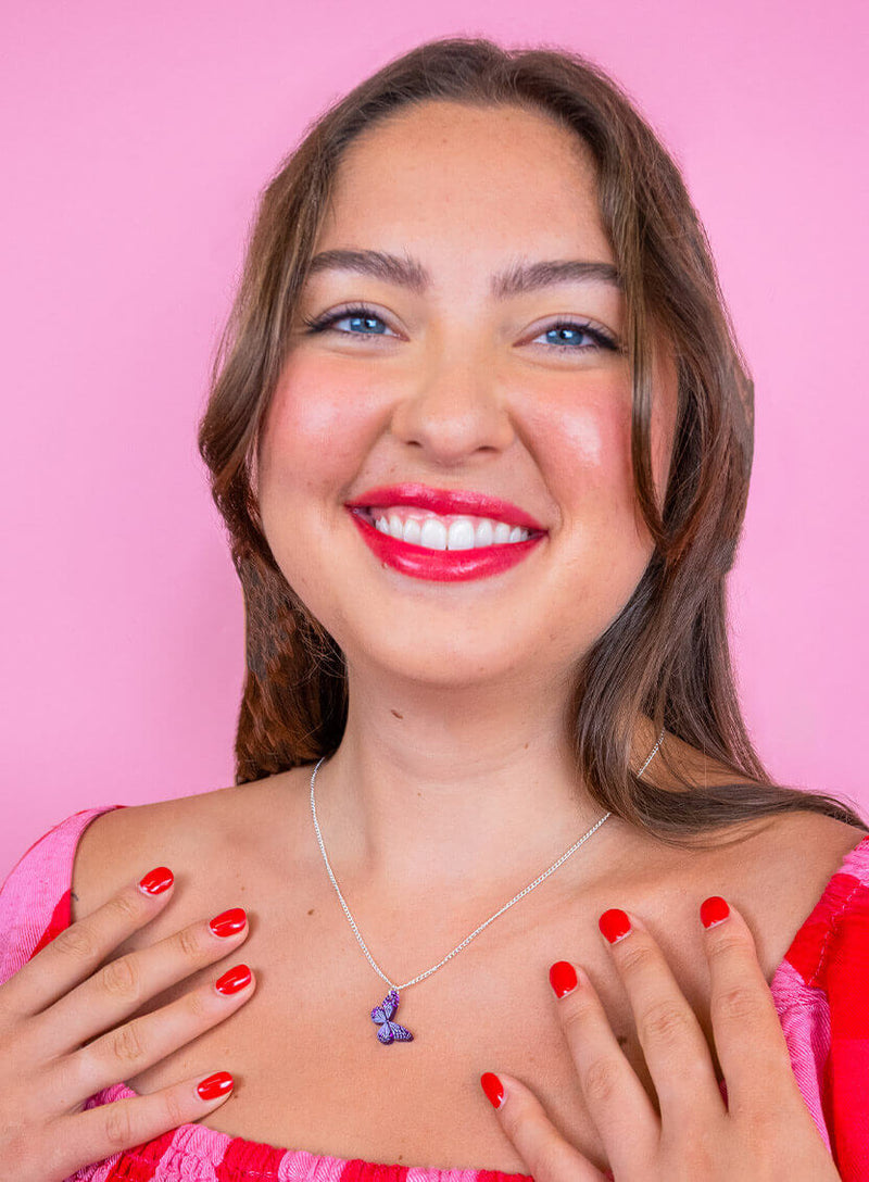 Purple Butterfly Pendant