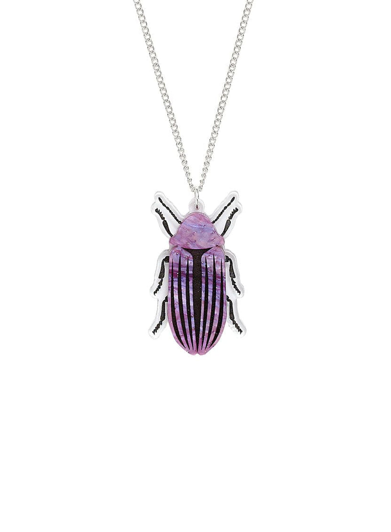 Tatty Devine Purple Jewel Beetle Necklace