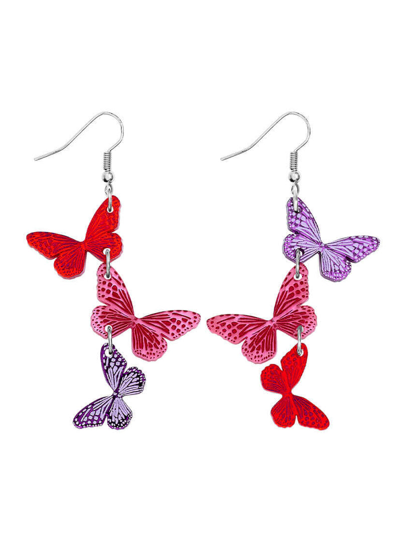 Pink Butterflies Earrings