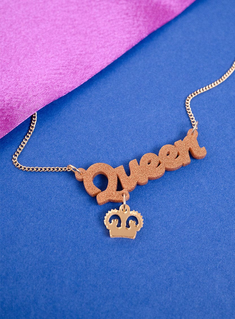 Tatty Devine Queen Necklace - Gold Dust
