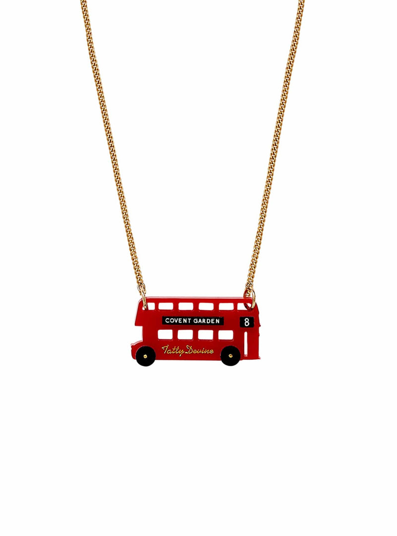 Tatty Devine Red Bus Necklace