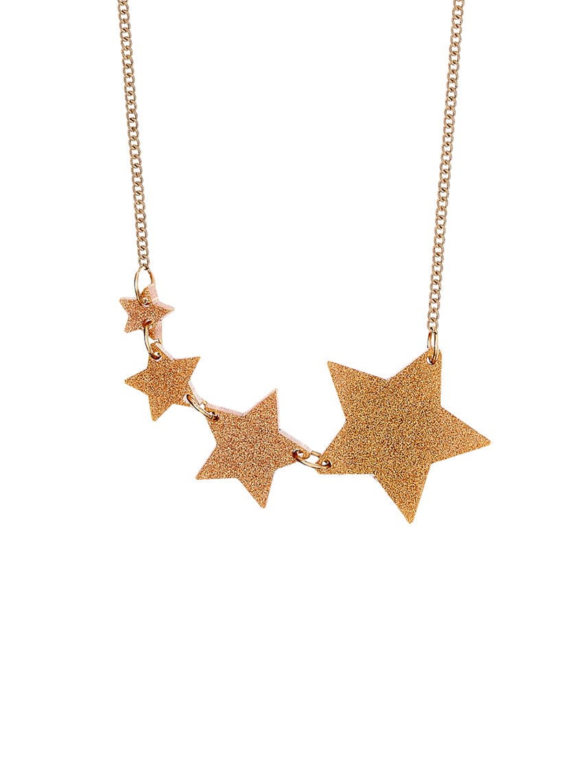 Tatty Devine Shooting Star Necklace - Gold Dust
