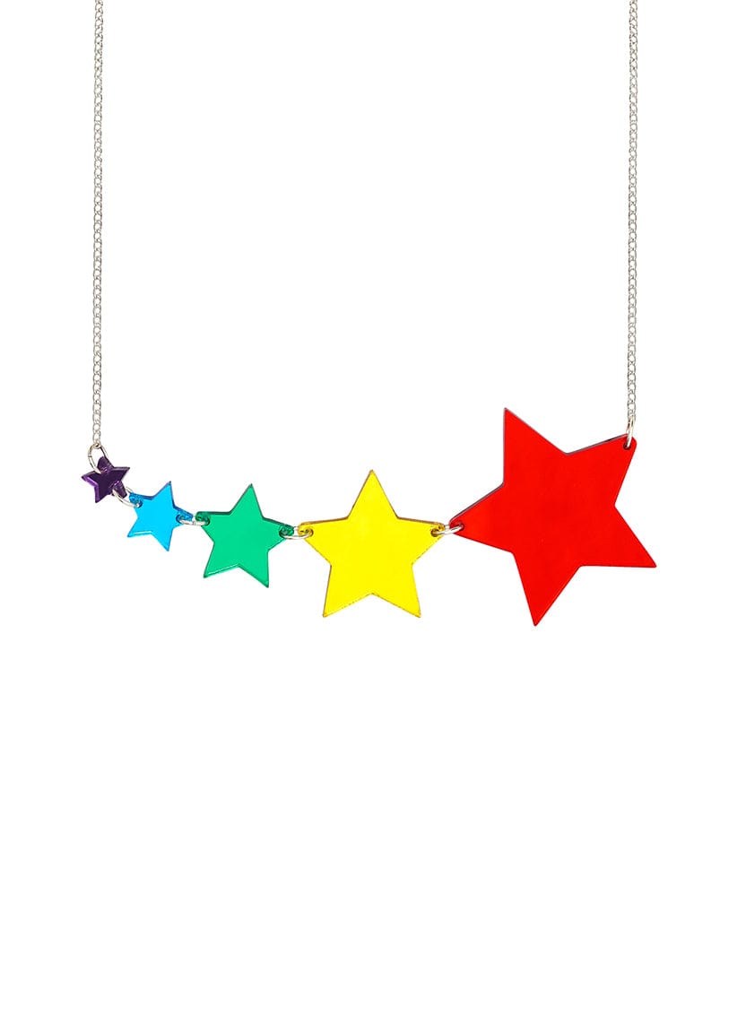 Tatty Devine Shooting Star Necklace - Mirror Rainbow