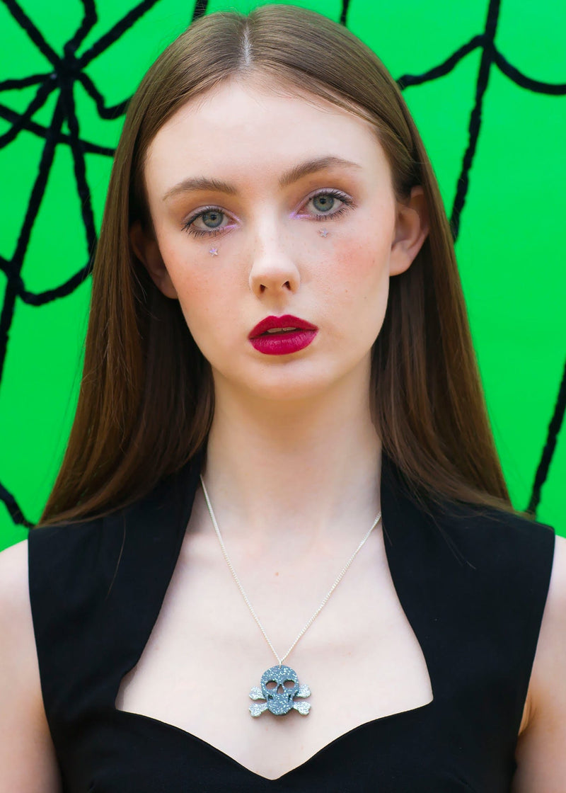 Tatty Devine Skull and Crossbones Charm Necklace