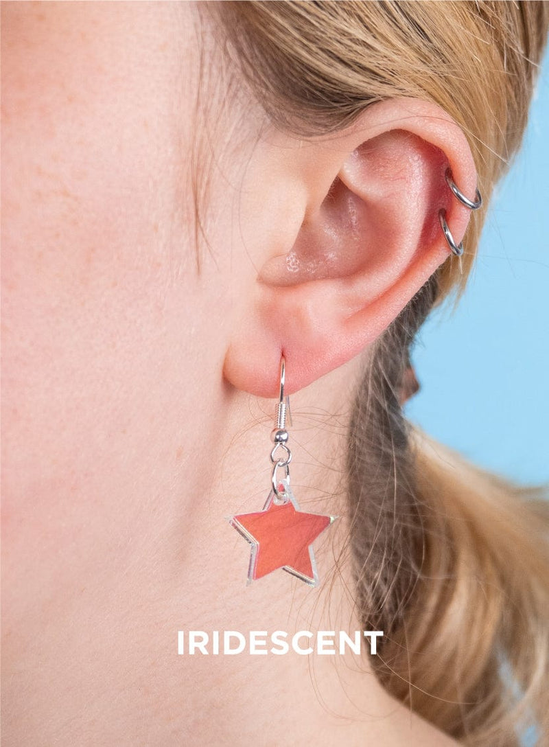 Tatty Devine Star Charm Earrings Iridescent