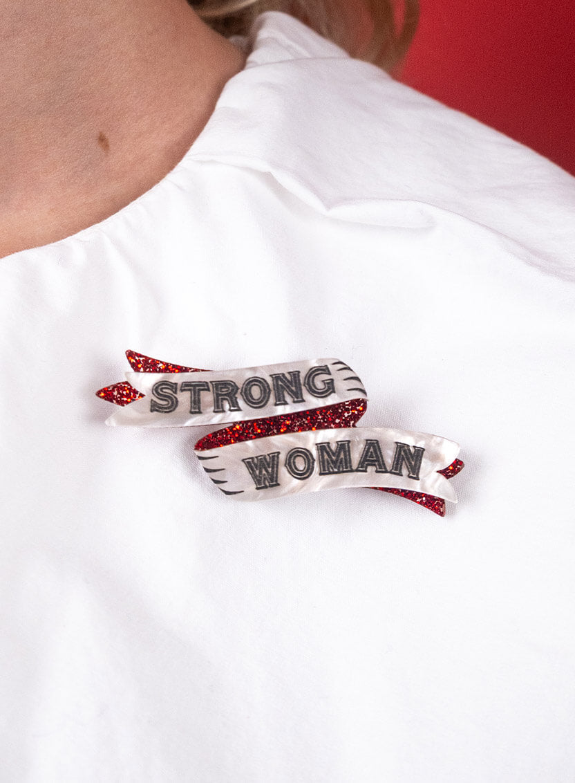 Strong Woman Brooch by Tatty Devine