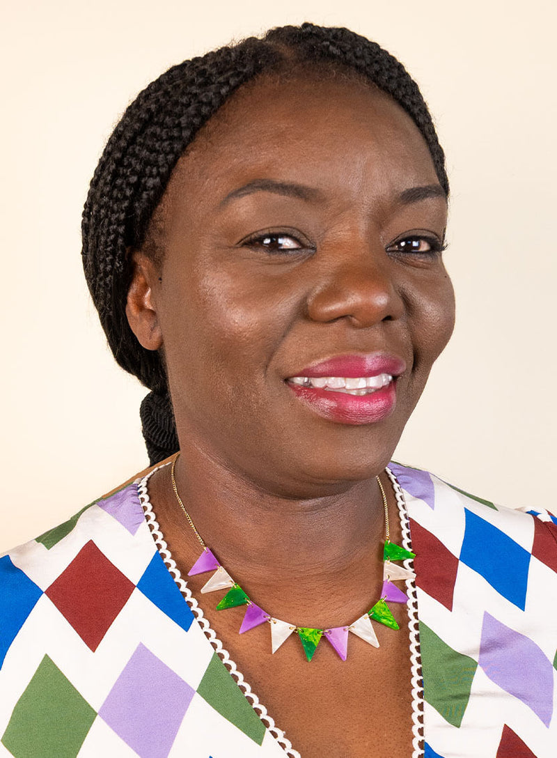 Suffragette Bunting Necklace - Pearl