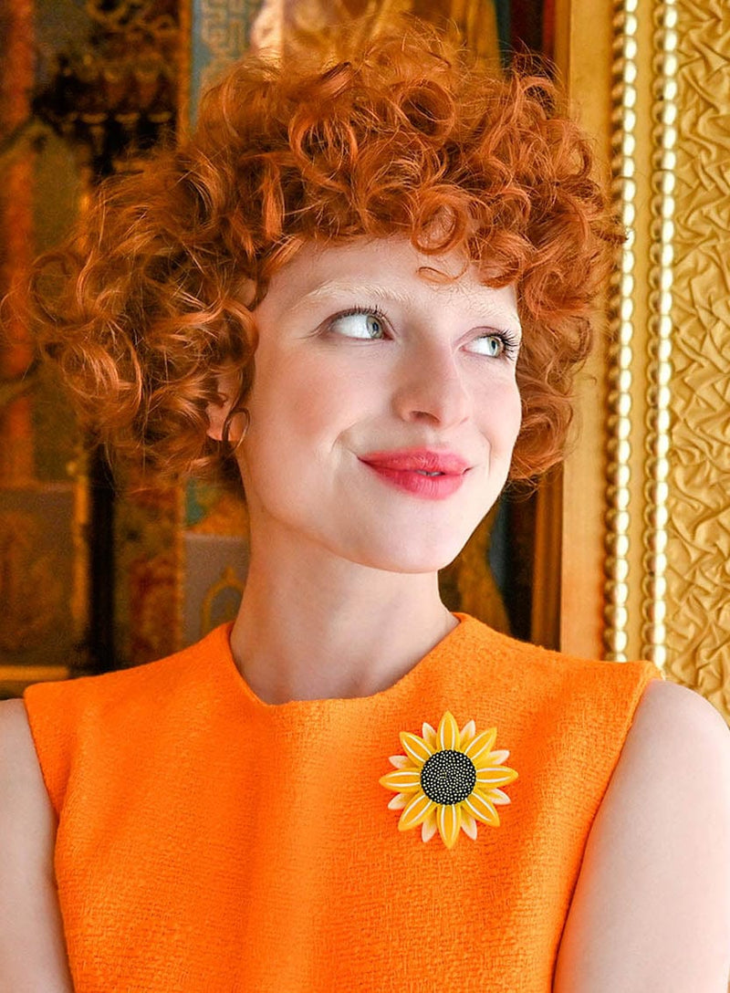 Tatty Devine x Royal Pavilion Sunflower Rays Brooch