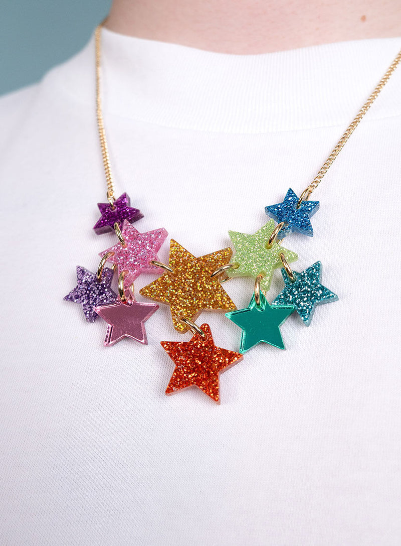 Super Star Necklace - Rainbow