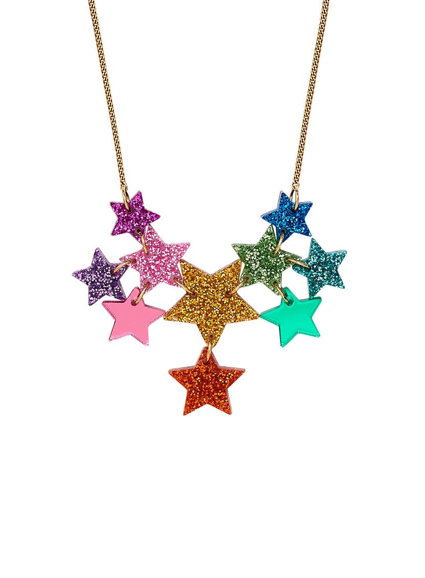 Tatty Devine Super Star Necklace - Rainbow