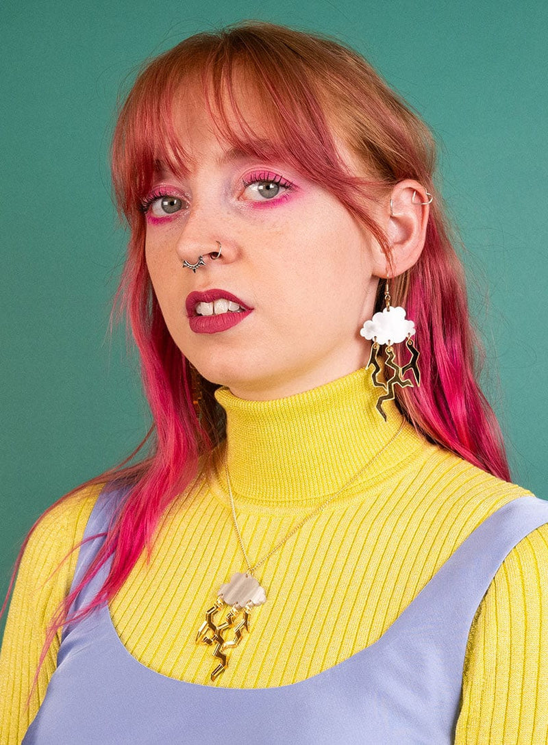 Tatty Devine Thunderstorm Cloud Necklace
