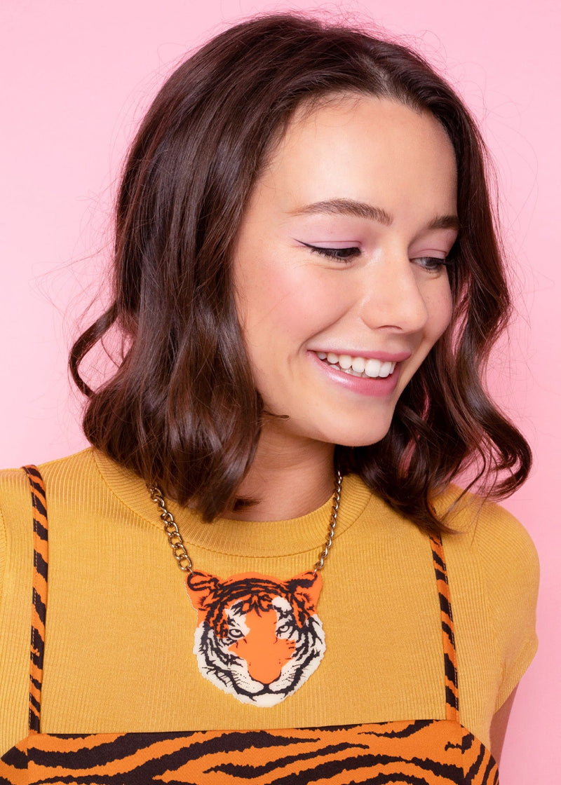 Tatty Devine Tiger Necklace - Orange