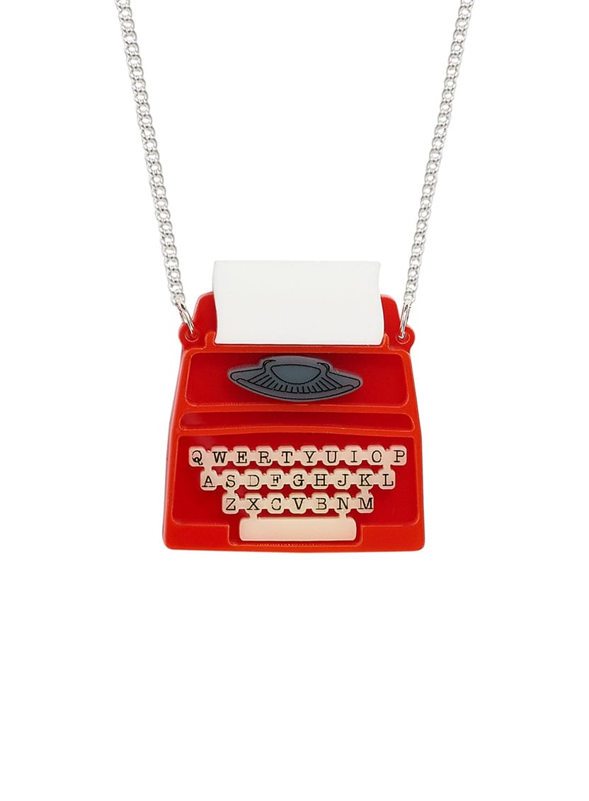 Tatty Devine Typewriter Necklace - Recycled Red