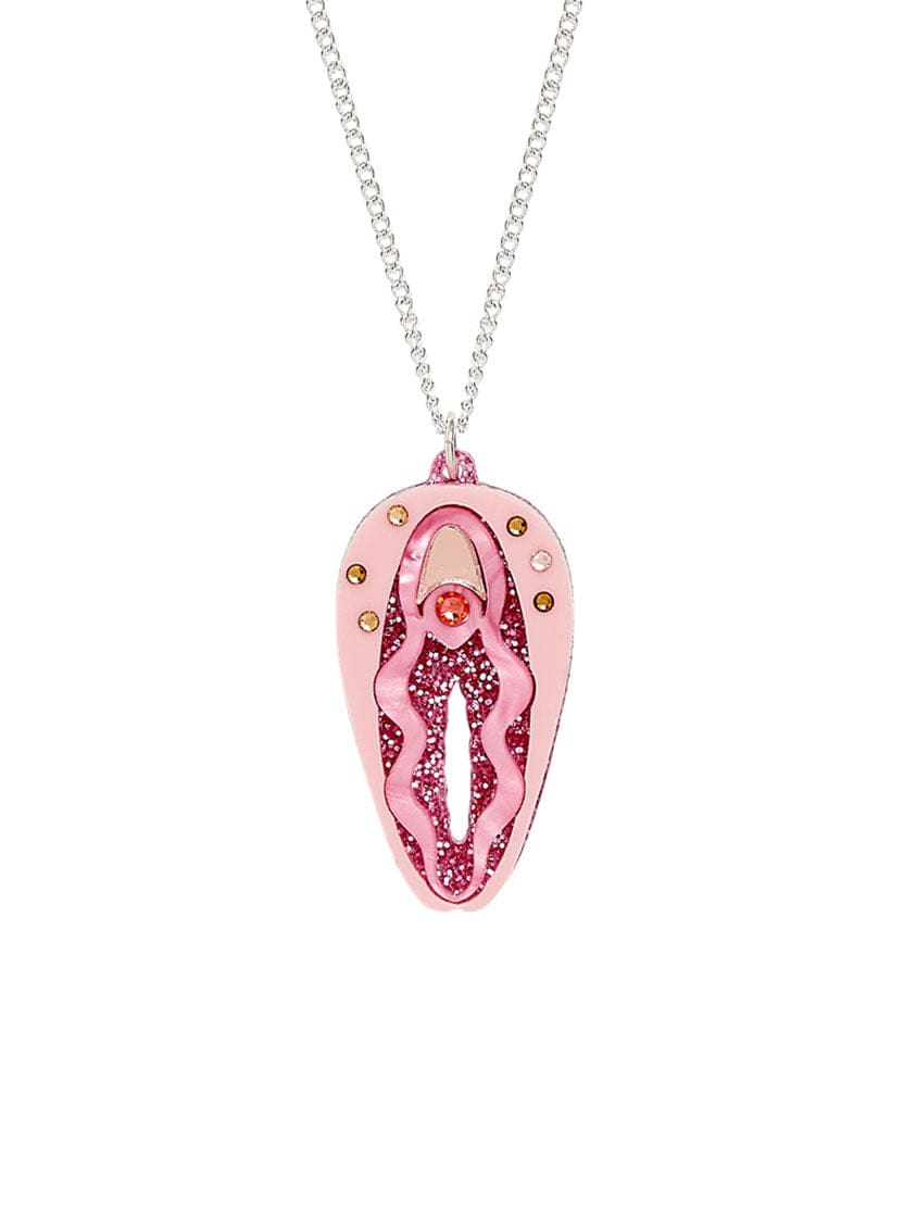 Tatty Devine Vulva Necklace - Pink