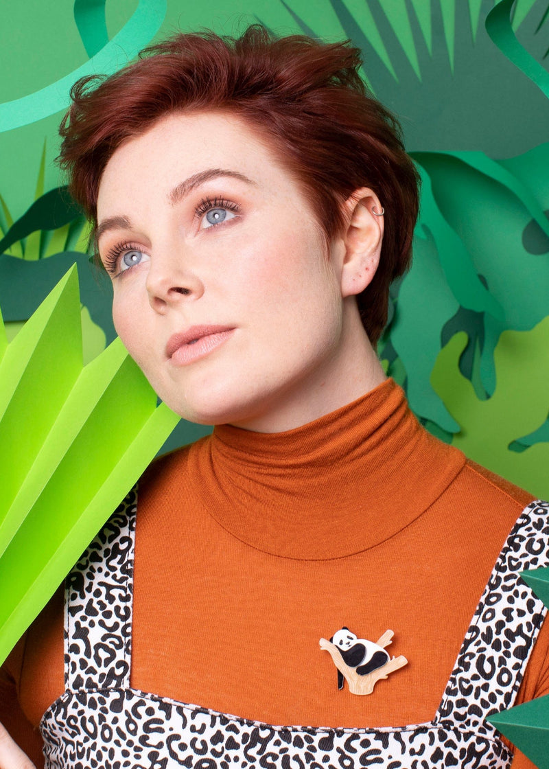 Tatty Devine Wild Panda Brooch