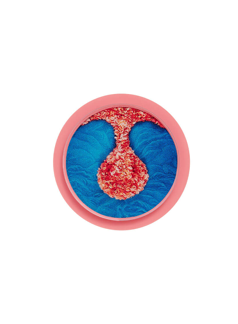 Wreaths To Pleasure Brooch - Teal and Coral
