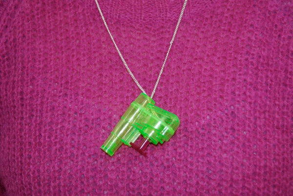 Go crackers! How to make jewellery out of your cracker prizes. Part 3 - Water Pistol Necklace