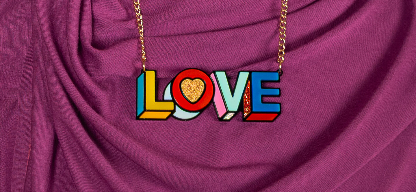 Classic Tatty Devine - Pop LOVE Necklace.
