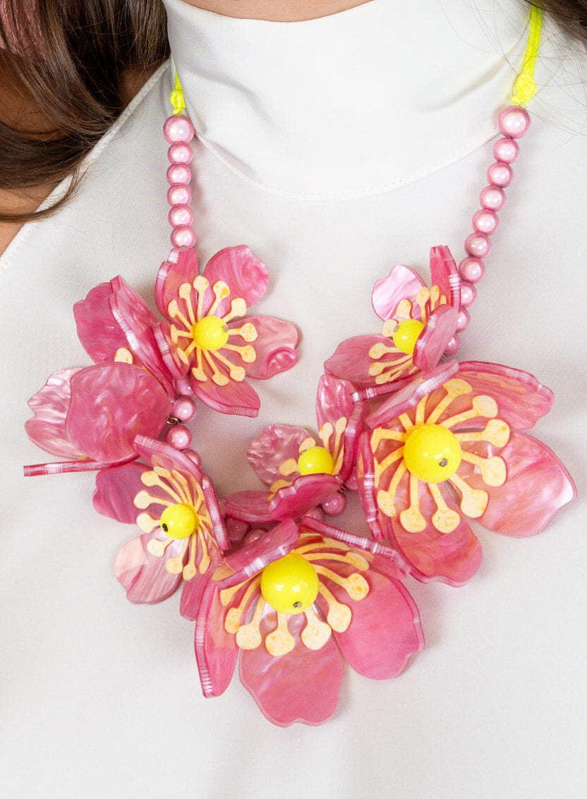 Acid Blossom Statement Necklace