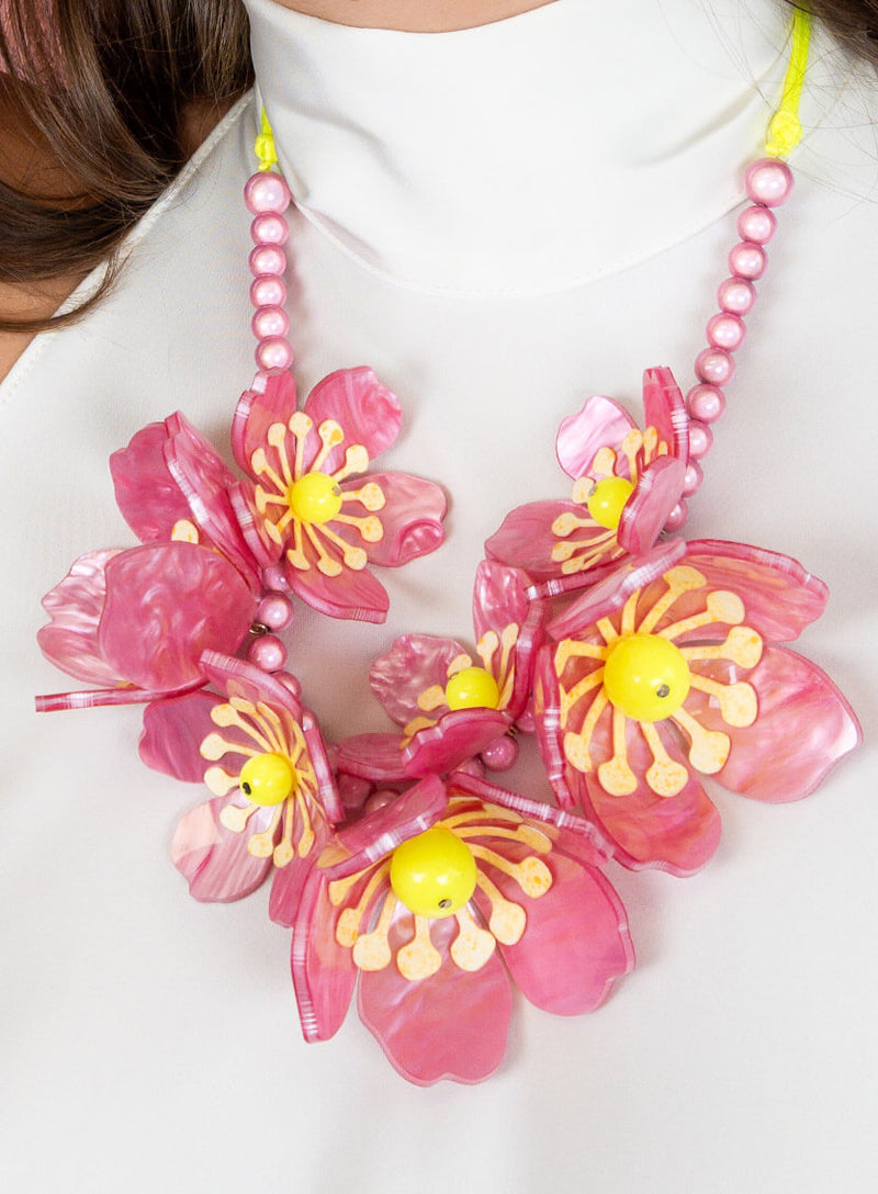 Acid Blossom Statement Necklace