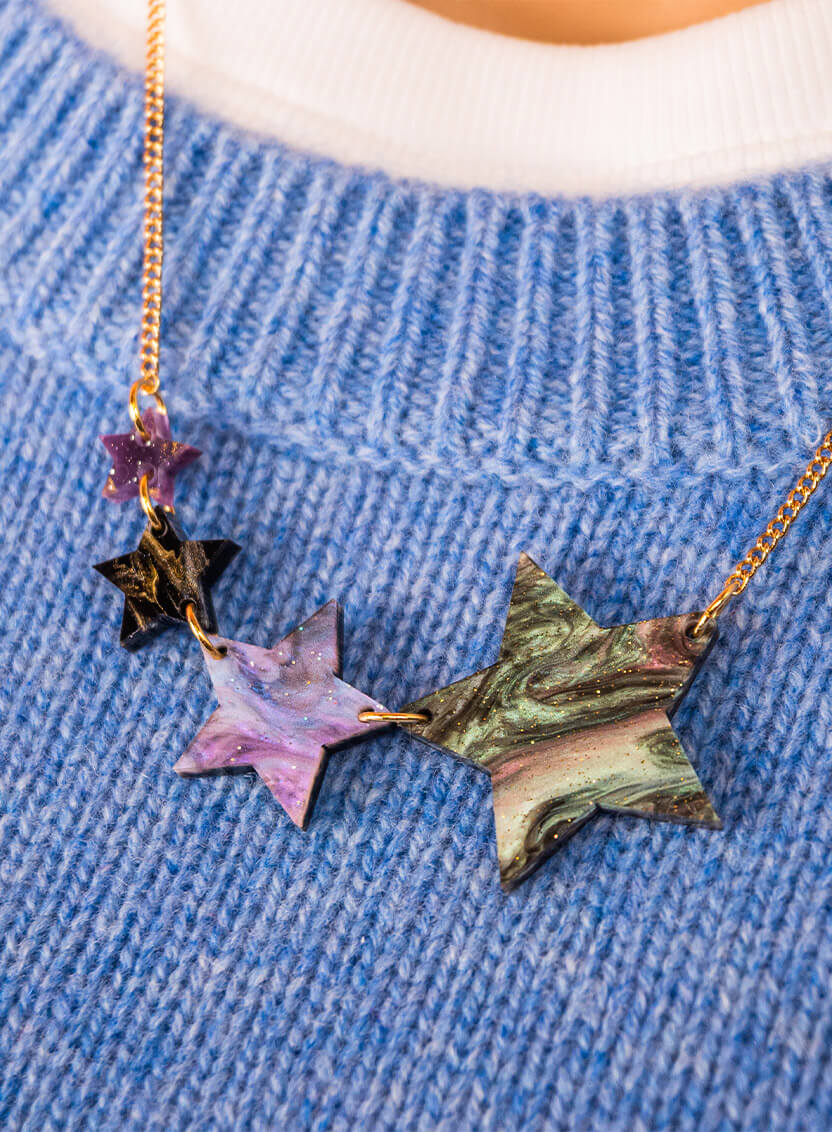 Shooting Star Neckace - Astrology Pearl