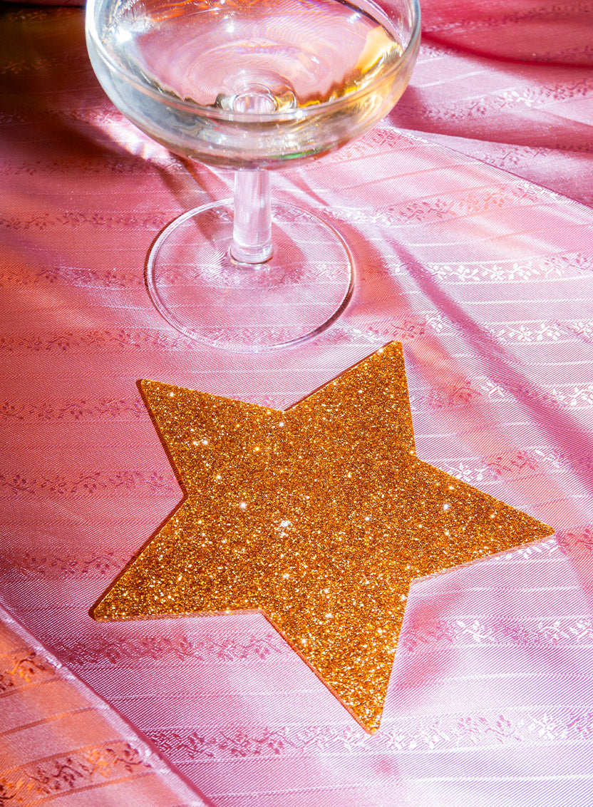 Tatty Devine Star Coaster - Gold Glitter