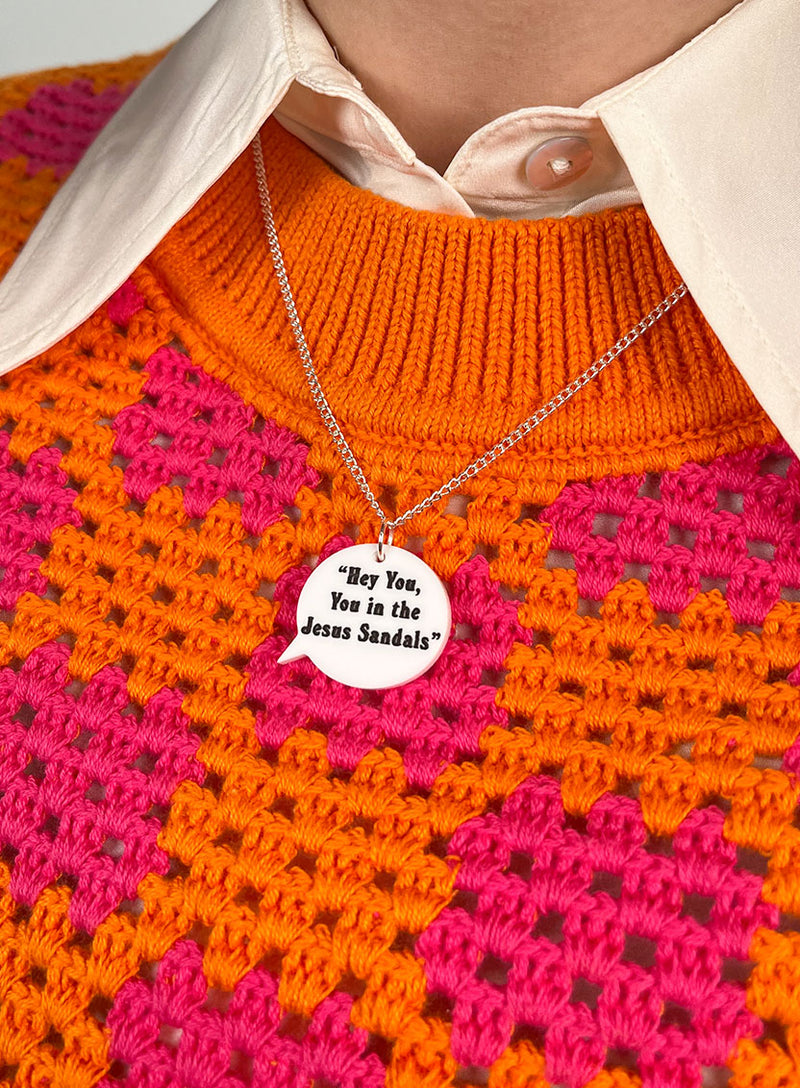 Pulp Speech Bubble Necklace - Hey You
