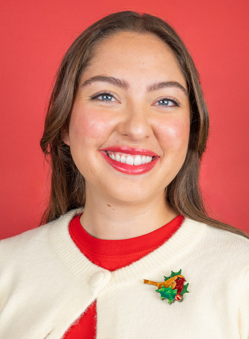 Robin Brooch - Pearl