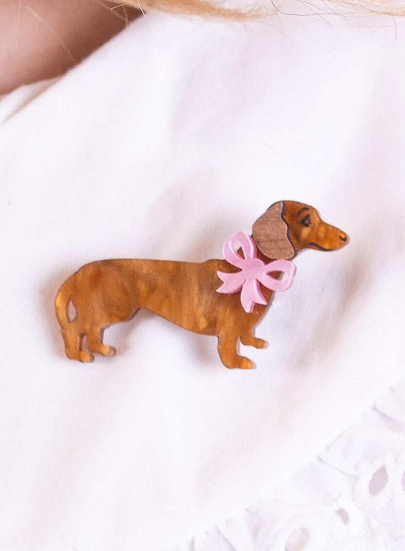 Sausage Dog Brooch