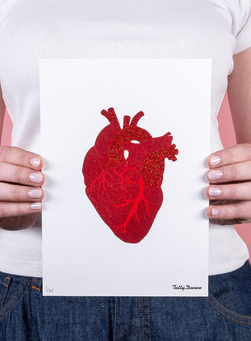 Anatomical Heart Art Print Model