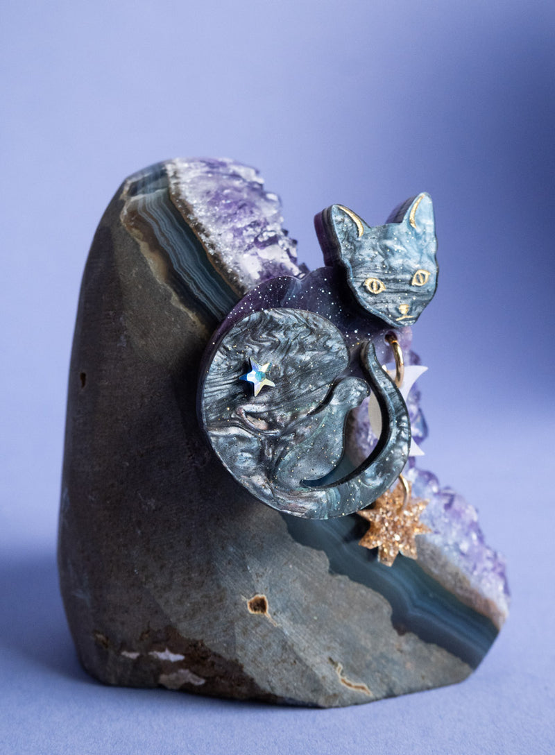 Astrologer's Cat Brooch