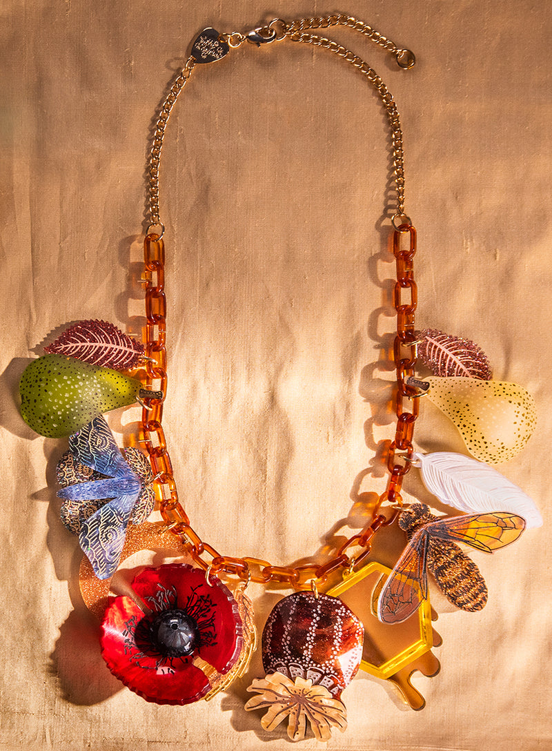 Autumn Wreath Statement Necklace