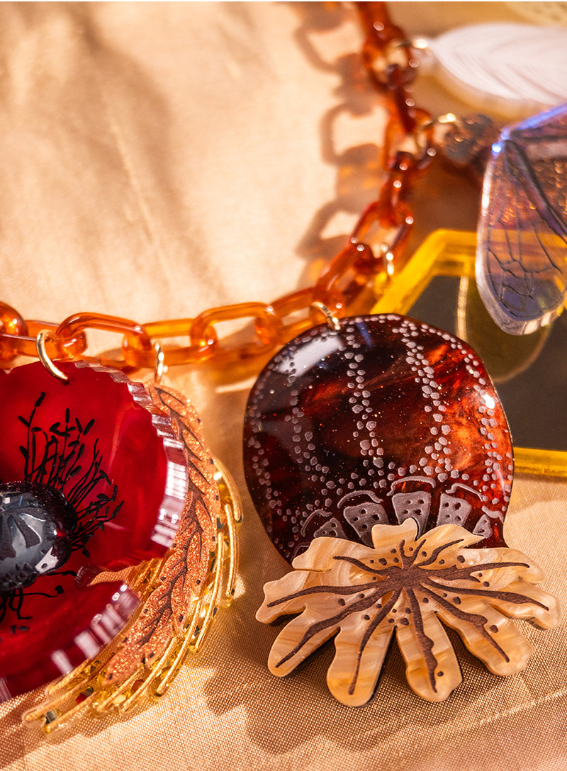 Autumn Wreath Statement Necklace