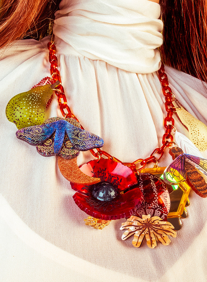 Autumn Wreath Statement Necklace