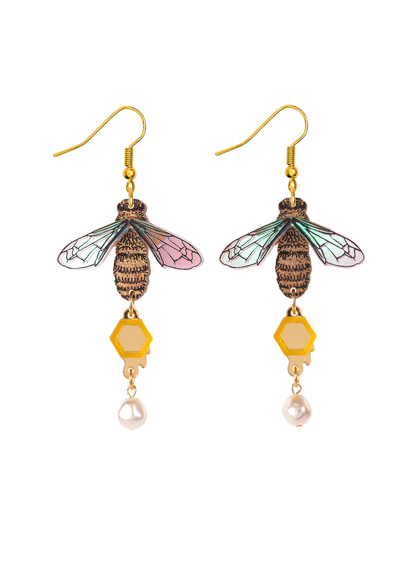 Glistening Bee Earrings