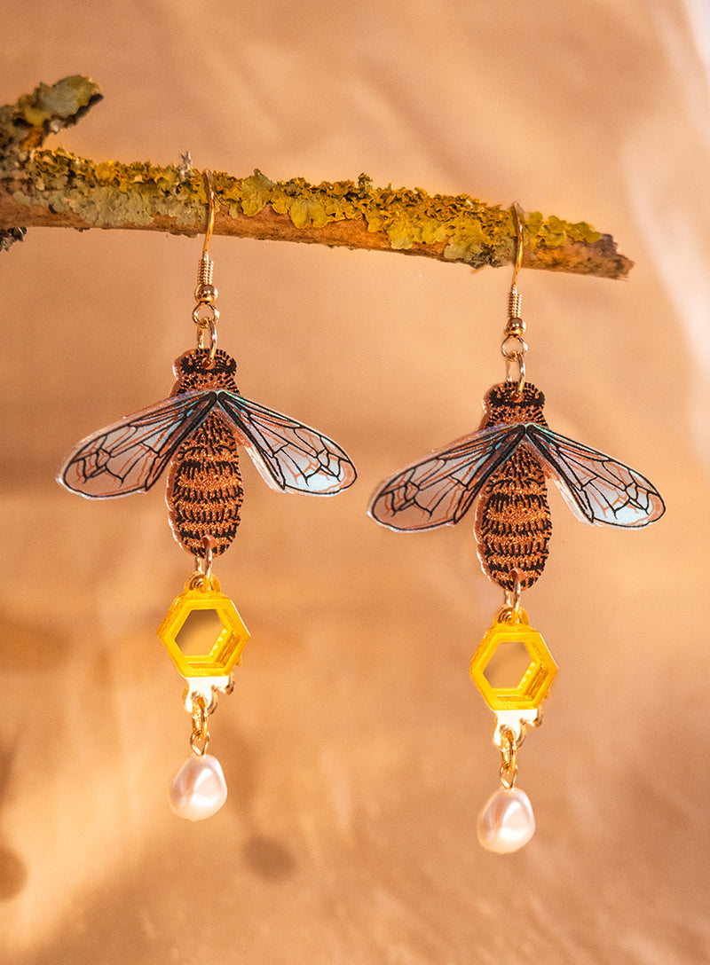 Glistening Bee Earrings