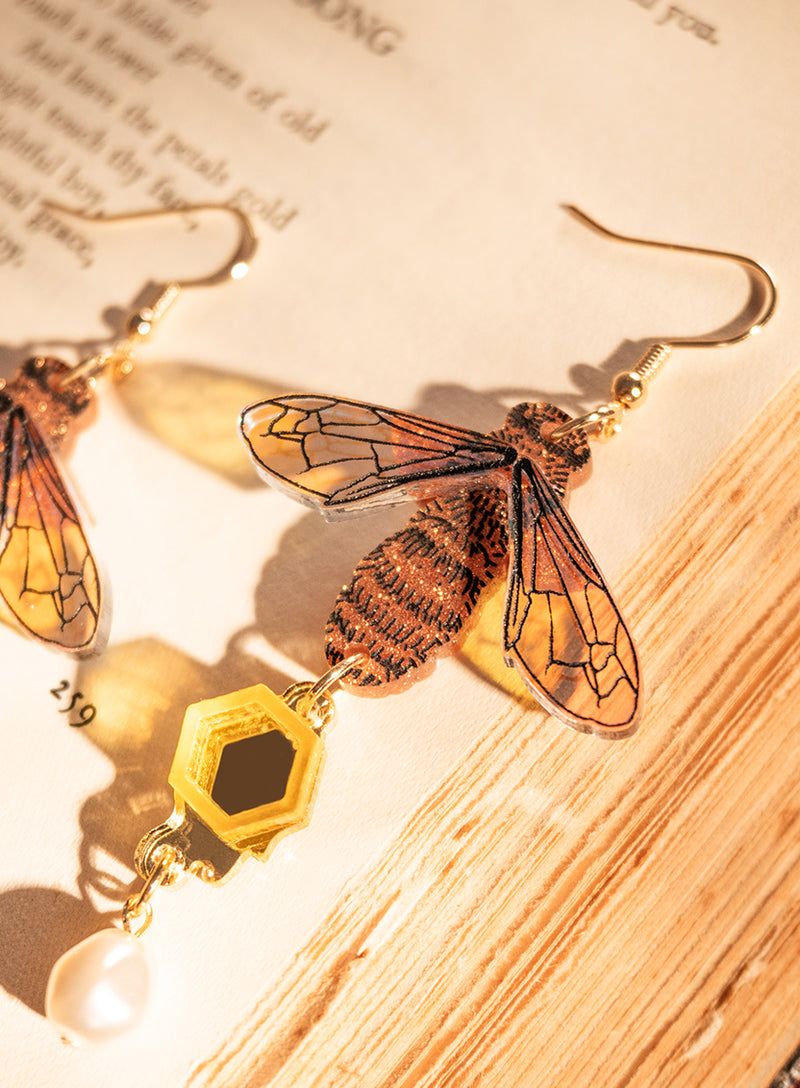 Glistening Bee Earrings