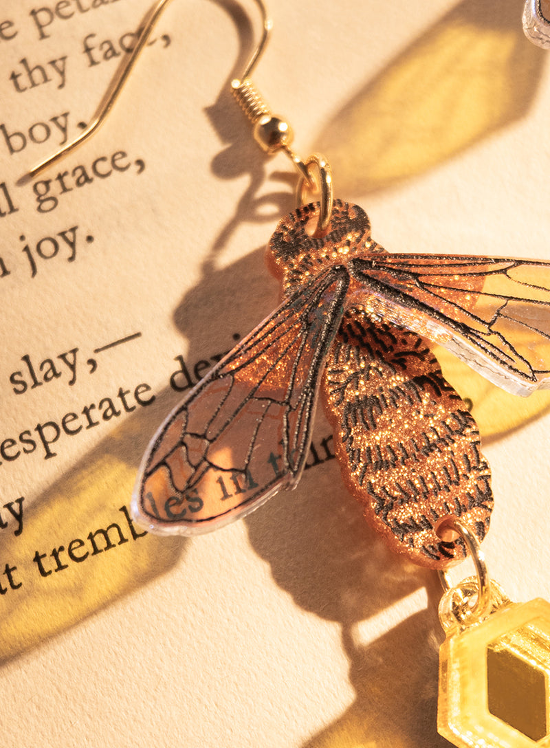 Glistening Bee Earrings